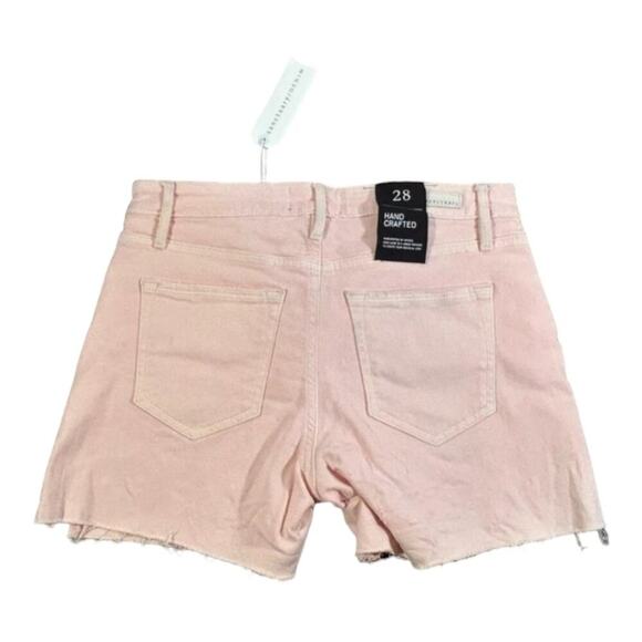 Sanctuary Denim Pink Frayed‎ Hem Cutoff Shorts Size 28 Distressed Casual - Picture 5 of 16